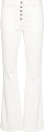 Courrèges Multiflex bootcut jeans - women - Spandex/Elastane/Cotton - 42 - White