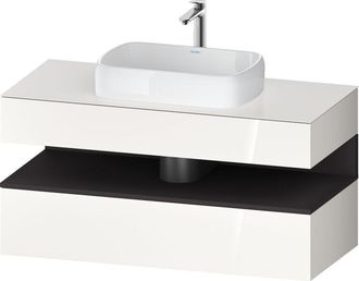 Duravit Duravit - Qatego Consola Mueble Bajo Lavabo, 1 Extra&iacute;ble, 1 Caj&oacute;n