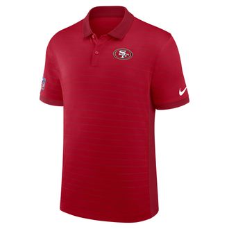 Nike San Francisco 49ers Sideline Victory Stripe Nike Mens Dri-FIT NFL Polo in Red | 03BG0E0473-RPE