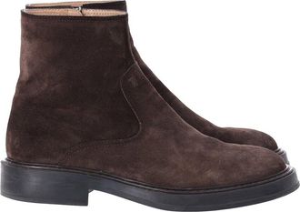 Tod's TodS Mens Suede Almond-Toe Bootie (Authentic Pre-Loved)