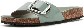 Birkenstock Madrid Big Buckle High Shine Womens Sandals Pure Sage : EU 42 (US Womens 11-11.5) Narrow, Leather