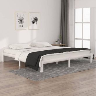 vidaXL Vidaxl - Estructura De Cama Sin Colch&oacute;n Madera De Pino Blanco 200x200 Cm
