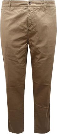 Brooksfield Slim Indigo Verf Broeken Micro Print - Heren - Chinos - Beige - 2XL - Broeken