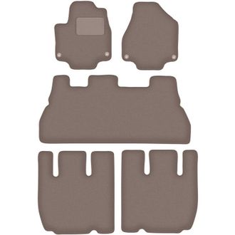 OEM Alfombrillas De Terciopelo Beige Para Chrysler Pacifica Ii De 7 Plazas (2017-)