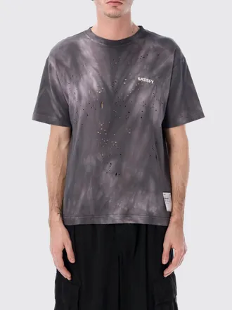 SATISFY T-shirt in cotone organico con rotture Satisfy