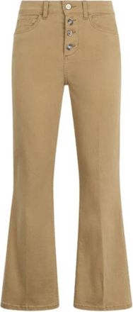 Liu Jo High-Waisted Princess Pants - Dames - Wijde Broeken - Beige - W32 - Katoen - Broeken