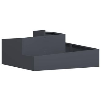 Berkfield Home Pots & Planters Anthracite Plastic Large Metal Planter in Charcoal