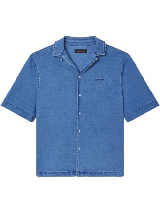 Purple Wordmark shirt - men - Cotton - M - Blue