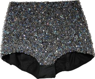 Dolce & Gabbana Embellished High Waist Hot Pants Shorts - Dames - Bermuda - Veelkleurig - S - Korte Broeken