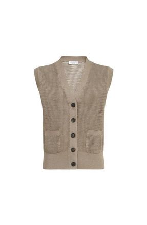 Brunello Cucinelli Sparkling cotton cardigan in Walnut at Nordstrom, Size 3X-Large Eu