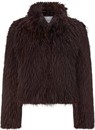 Rich & Royal Lange Haar Imitatiebont Jas - Dames - Jassen - Bruin - L - Polyester - Jassen