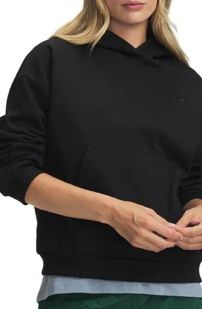 Under Armour Icon Fleece Hoodie in 008 Ultimate Black at Nordstrom, Size Xx-Large