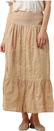 Ruby Tuesday Rokken, Dames, Beige, M, Katoen, Maxi Rok
