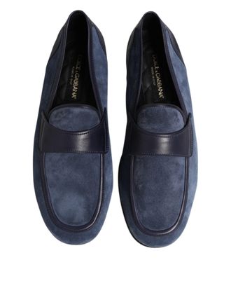Dolce & Gabbana Mens Ariosto Loafer Blue Calfskin Leather