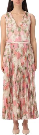 Max Mara Bloemen Maxi Jurk - Dames - Maxi kleedjes - Veelkleurig - S - Polyester - Kleedjes