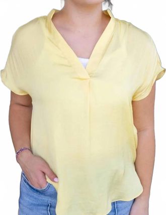 Naked Zebra Sweet Charmer Blouse In Pale Banana