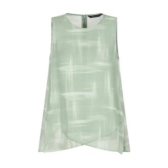 A|X Armani Exchange Asymmetrische top - Dames - Tops - Groen - Maat: XS Chiffon