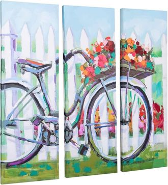 Wanderlust Deco Wanderlust Deco - Cuadro Pintado A Mano 30x90x3