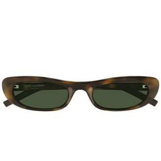 Saint Laurent Sunglasses Sl 557 Shade 002 Brown/Green Women