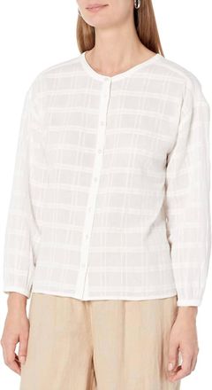 Lilla P Bracelet Sleeve Button Down Top In White