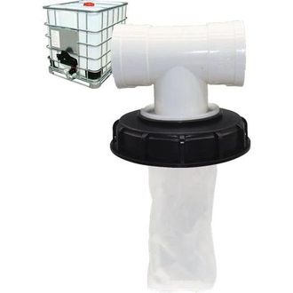 OEM Tapa En Forma De T Para Dep&oacute;sito Ibc Con Filtro De Nailon Lavable Para Dep&oacute;sito De Agua De Lluvia Ibc De 1000 Litros, Filtro Para Tapa Ibc, Accesorios