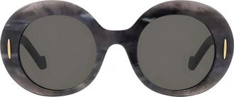 Loewe Anagram Black Oval Sunglasses