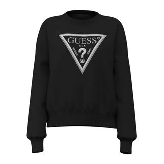 Guess Triangle Logo Sweatshirt - Dames - Sweatshirts - Zwart - S - Katoen - Hoodies & sweatvesten