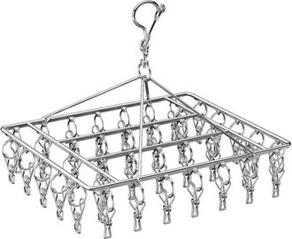 OEM Tendedero Plegable Para Calcetines Con 40 Pinzas, Perchas Met&aacute;licas Para Calcetines Con Pinzas, Percha Para Ropa Interior, Tendedero De Acero Inoxidab