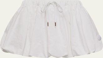 Moncler Cotton Blend Balloon Mini Skirt