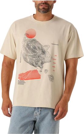 Peak Performance Tops, Heren, Beige, L, Heren Grafische Tee Polo & T-shirts