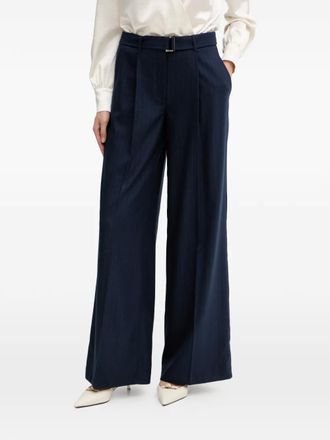 Guess Co striped-pattern trousers - Blue
