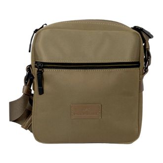 Paul & Shark Tassen, Heren, Beige, ONE Size, Leer, Mannen Schoudertas met Voorlogo in Beige