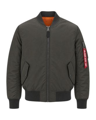 Alpha Industries Grey Padded Bomber Jacket