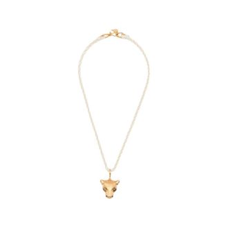 Forte_Forte Accessoires, Dames, Beige, ONE Size, Leer, 15170 Seta Ketting