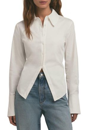 Favorite Daughter The Dont Waist Time Lace-Up Shirt in Bright White at Nordstrom, Size Medium