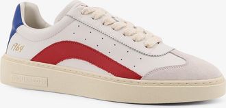 Dsquared2 Mens Rider Leather Low-Top Sneakers White Trainers