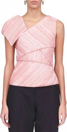 Marina Moscone Spliced Top In Pink