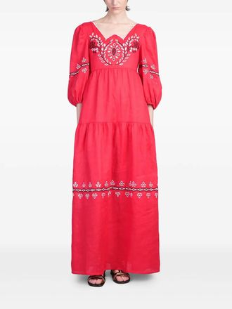 Holy Caftan Adalasia maxi dress - Red