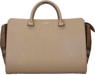 Burberry handtassen Banwell vrouwelijk beige en kastanjeleer
