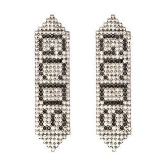 GCDS Orecchini Bling Logo - - Accessories - Donna - Grigio - ONE SIZE