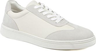 Jones Bootmaker Mens Saladino Leather Lace Up Trainers - White - Size UK 11