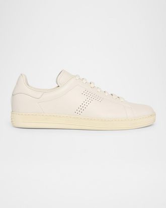 Tom Ford Mens Warwick Grained Leather Sneakers