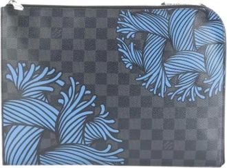 Louis Vuitton Pre-owned Clutches, male, Black, Size: ONE SIZE Pre-owned Canvas Clutch