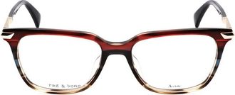 Rag & Bone Ladies Blue Rectangular Eyeglass Frames RNB3055-1
