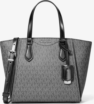 Michael Kors Taryn Small Metallic Signature Logo Convertible Crossbody Bag
