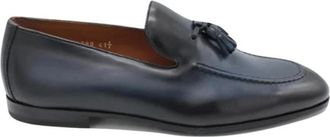 Doucal's Leren Loafer met Kwastjes - Heren - Loafers - Blauw - 40 1/2 EU - Leer - Schoenen