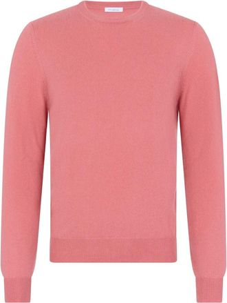 Malo Trui met ronde hals - Heren - Cashmere truien - Roze - 2XL - Kasjmier - Truien & Vesten