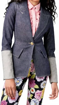 Smythe Cotton Lounger Blazer In Ray Denim