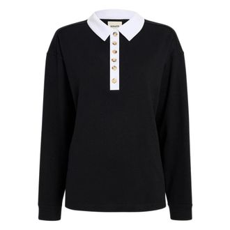 Khaite Polo Shirts, female, Black, Size: XS Faithful Top