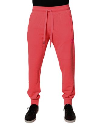 Dolce & Gabbana Neon Red Cotton Jogger Men SweatMens Mens Pants (Pre-Owned)